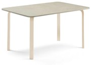Stôl ELTON, 1800x700x710 mm, linoleum - šedá, breza