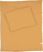 Ľanová sada do postieľok s výplňou karamelová 50x65 cm