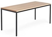 Kancelársky pracovný stôl QBUS, 1800x800 mm, dub/čierna