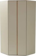 Rohová šatníková skriňa Lucky, eukalyptovo zelená/baltský dub%