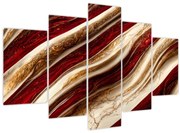 Obraz - Zlato - biela textúra (150x105 cm)