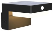 LED Solárne nástenné svietidlo so senzorom MALI LED/4,5W/3,7V 2000 mAh IP44 čierna