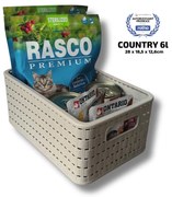 Rotho Plastový košík COUNTRY, rovný, béžový (6l - 28x19x13)