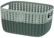 Plastový košík Duo, zelená, 23,5 x 17,5 x 11,5 cm