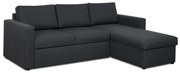 Rohová sedacia súprava s funkciou spania INTARI Čierna