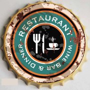 Ceduľa vrchnák Restaurant - Dinner - Bar - Wine