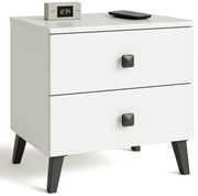 Noční stolek MOBI K-02 bílý/černý
