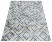 Koberec Naxos romby sivo - zlatý