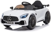 Detské elektrické autíčko na diaľkové ovládanie BestBerg BBCC-50W - Mercedes-Benz AMG GT R / od 3 rokov / nosnosť 25 kg / biela