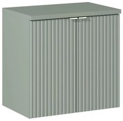 Závěsná skříňka Line Reed Green I s deskou 60 cm zelená