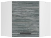 Kuchynská skrinka Belini Premium Full Version horná rohová 60 cm šedý antracit Glamour Wood