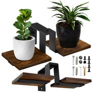 Nástenný stojan na kvety FERNANDO RUSTIC dub