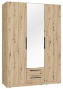 Šatní skriňa so zrkadlom MARO 150 × 213 cm dub Artisan