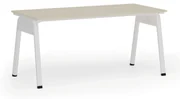 Kancelársky stôl PRIMO GAMMA, 1600 x 800 mm, biela podnož, breza