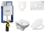 Cenovo zvýhodnený závesný WC set Geberit na zamurovanie + WC Ceramia S-Line Pro 110.302.00.5NR1