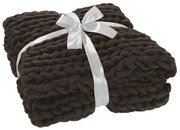 Pletený šedý pléd Tricot dark grey - 152 * 127 cm