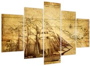 Obraz - Stará mapa (150x105 cm)