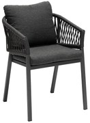 Hliníkové jedálenské kreslo COLUMBIA (antracit)