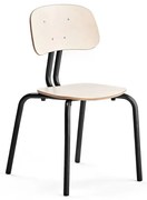 Školská stolička YNGVE, so 4 nohami, antracit, breza, V 460 mm