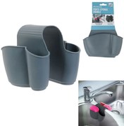 CMP Paris Držiak na hubku na dvojitý drez, silikónový, sivý GABKE