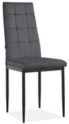 Antracitové zamatové jedálenské stoličky v súprave 2 ks Becca – Støraa