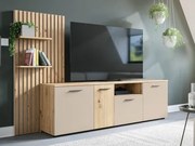 TV skrinka s panelom Gatwick, dub artisan/kašmírová béžová%