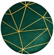 Dywany Łuszczów, Kusový koberec Emerald 1013 green and gold kruh, 120x120 (priemer) kruh, zelená, chodba / predsieň