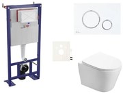 Cenovo zvýhodnený závesný WC set SAT do ľahkých stien / predstenová montáž + WC SAT Infinitio SIKOSSIN76