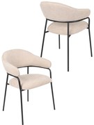 Jedálenská stolička s podrúčkami Bianca, béžová