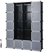 Šatníková skriňa Curl A čierna