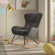 Hojdacie kreslo Rocky bouclé antracit