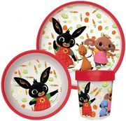 Sada plastového riadu Zajačik Bing s kelímkom a protišmykom - 3 diely