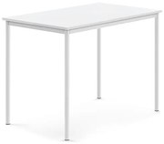 Stôl SONITUS, 1200x800x900 mm, HPL - biela, biela