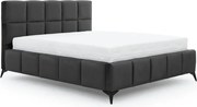 Moderná čalúnená posteľ MALO 200x180, tm. sivá (Matt Velvet 97)