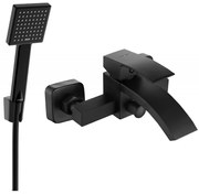 Mexen Libra R45 vaňová batéria so sprchovacím setom, čierna - 74513R45-70