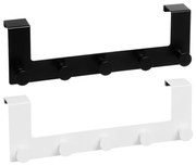 Biely/čierny kovový vešiak na dvere 35 cm – Casa Selección