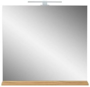 Nástenné zrkadlo s osvetlením/s poličkou 76x75 cm Menen – Germania