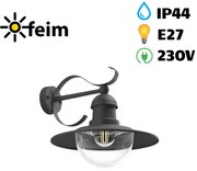 Philips 01816/30/PN Topiary nástenné svietidlo čierne 1x E27 IP44