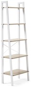Biely/v prírodnej farbe regál v dekore duba 56x172x32 cm Aarhus – Kave Home