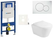 Cenovo zvýhodnený závesný WC set Geberit do ľahkých stien / predstenová montáž + WC Glacera Ava SIKOGESAVAS01