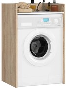 Kúpeľňová skrinka na práčku FIN dub sonoma / biela