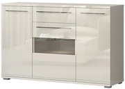 Komoda Piano K150V-3KS1F/PN-71/KA/71 lakované beige