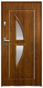 P55 Vchodové dvere Kronos, 80 P, 900 × 2070 mm, oceľ, pravé, dub zlatý