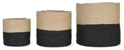 Garden Trading Jutový obal na kvety Black Nature – set 3 ks