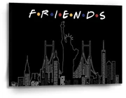 Sablio Obraz Seriál Priatelia FRIENDS Obrysy - 90x60 cm