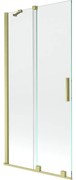 Mexen Velar vaňová zástena dvojkrídlová Posuvný 90 x 150 cm, Priehľadné, zlatý kefovaný - 896-090-000-01-55