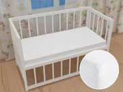 Detské froté napínacie prestieradlo do postieľky FR-031 Biele 60 x 120 x 10 cm - do postieľky