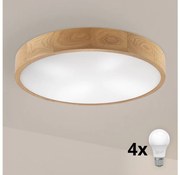 Brilagi - LED stropné svietidlo CARVALHO 4xE27/60W/230V dub pr. 57,5 cm