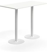 Barový stôl ALVA, 1400x700x1100 mm, HPL, biela