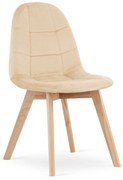 Jedálenská stolička BORA zamat - béžová